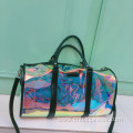 PVC Travel Bag Fashion Rolling Shoulder Storage Bag